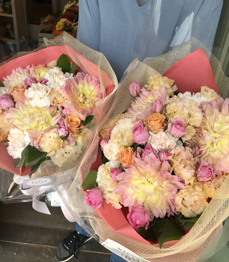 明治記念館 結婚式両親贈呈用花束 フラスタ 楽屋花 はなしごと
