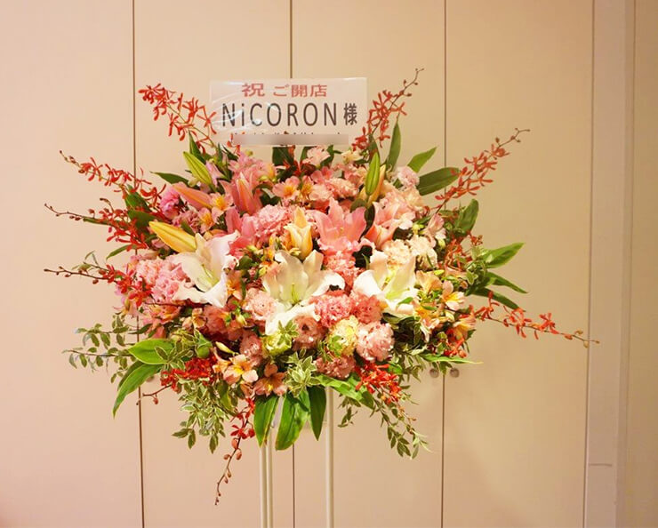 SHIBUYA109 NiCORON樣の開店祝いpink系スタンド花