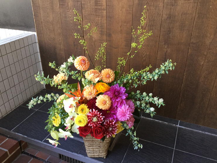 新橋 周年祝い花