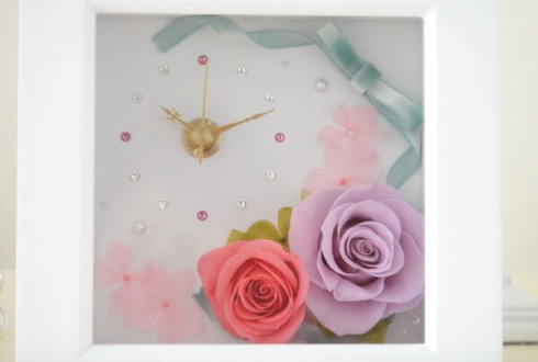 渋谷区神宮前 周年祝い花 プリザーブドフラワー花時計