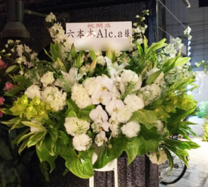 六本木Alc.a様の開店祝いスタンド花