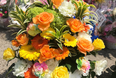 幕張メッセ けやき坂46(ひらがなけやき) 影山優佳様の握手会 ビタミンカラー祝い花