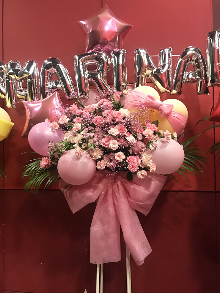 新宿BLAZE KNU 山咲まりな様の卒業＆活動休止ワンマンライブバルーンスタンド花