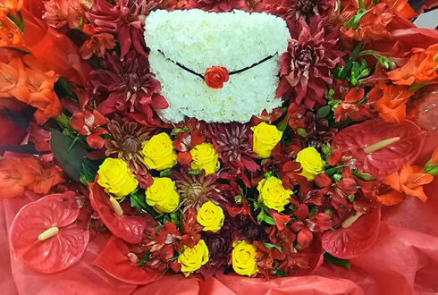 NHKホール 子安武人様のアニメイベント出演祝いバルーンスタンド花