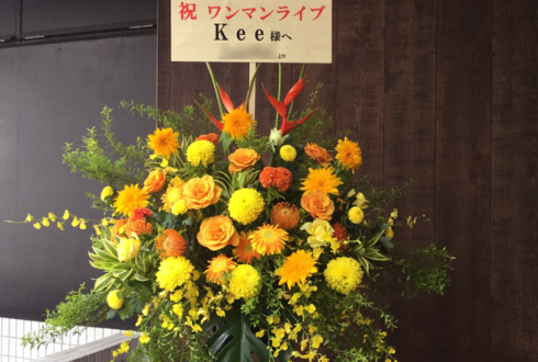 TSUTAYA O-Crest のワンマンライブ公演祝いスタンド花