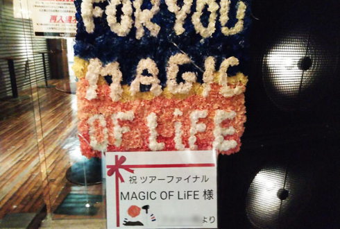 クラブクアトロ MAGIC OF LiFE様のライブ公演祝いCDジャケットモチーフデコスタンド花