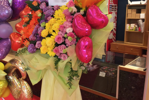 中野サンプラザホール 9nine様の活動休止ワンマンライブ公演祝い花束風スタンド花