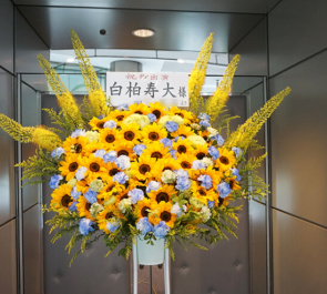全労済ホール／スペース・ゼロ 阿部快征様のミュージカル『ハッピーマーケット！！』出演祝いスタンド花