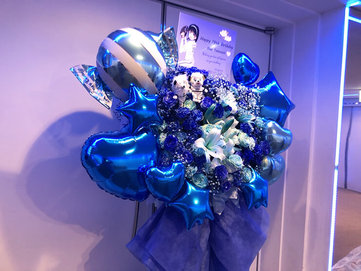 藍色アステリズム 高梨真緒様の生誕祭祝いフラスタ @新宿アルタKeyStudio
