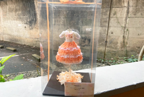 ハニースパイスRe. 天宮るな様の加入1周年祝い花 衣装モチーフプリザーブドフラワーミニトルソーアレンジ