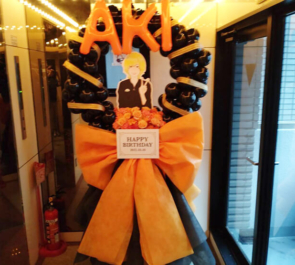 秋月様の聖誕祭祝いリースフラスタ @男装Cafe & Bar【ZAC】