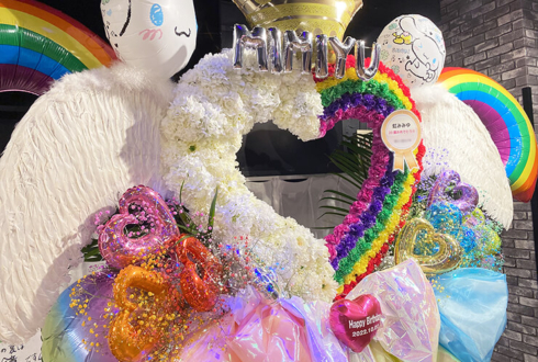 虹みみゆ様の生誕祭祝い3基連結オープンハートモチーフフラスタ @GOTANDA G+