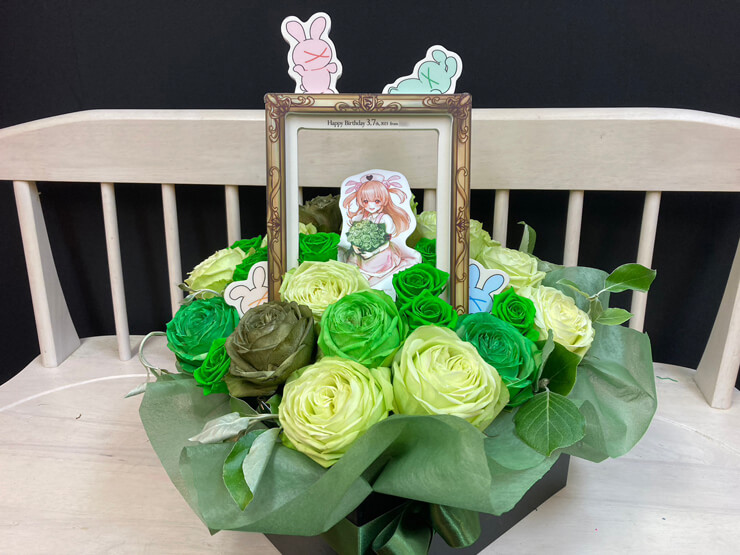 名取さな様のBDイベント『さなのばくたん。』開催祝い花 BOXアレンジ @川崎CINECITTA'