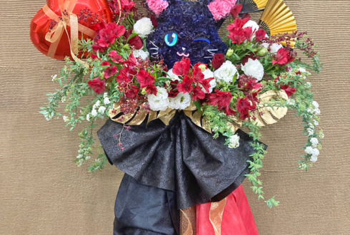 #黒ウィズ11周年 フラスタ 黒猫モチーフ 赤・白・金 和風プラス