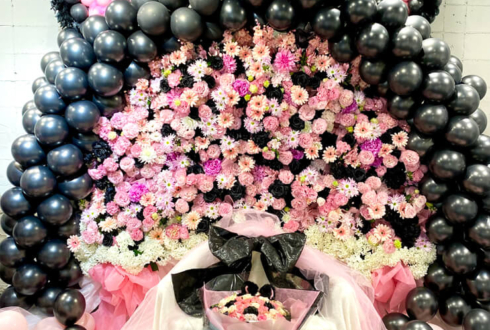 スプスラッシュ 津島かりん様の生誕祭祝い4基連結猫耳バルーンアーチ&花束 @SHIBUYA VIDENT
