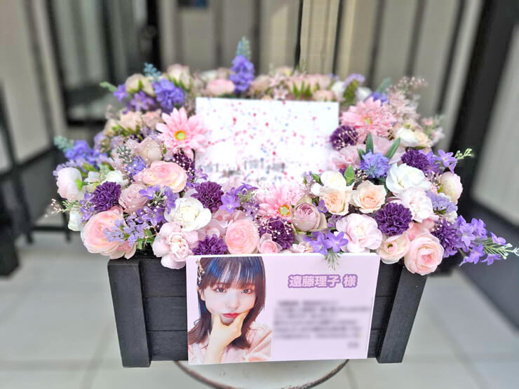 櫻坂46 遠藤理子様のリアルミーグリ祝い花 BOXアレンジ @幕張メッセ