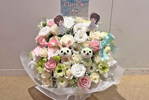 ClariS様のライブ公演祝い花 うさぎとねこのモチーフアレンジ @カルッツかわさき