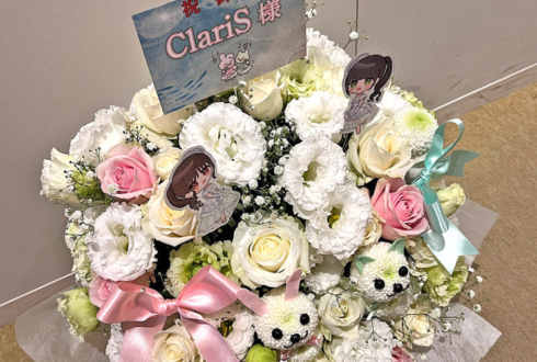 ClariS様のライブ公演祝い花 うさぎとねこのモチーフアレンジ @カルッツかわさき