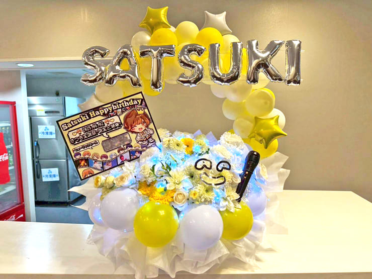 #らぶしっく さつき様の生誕祭祝い花 バルーンアーチアレンジ @ヒューリックホール東京