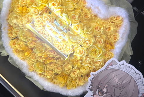 そぼろ丼様のライブ公演祝い花 猫モチーフアレンジ @今池リフレクトホール
