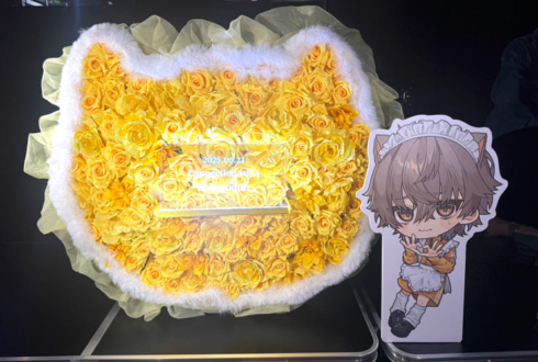 そぼろ丼様のライブ公演祝い花 猫モチーフアレンジ @今池リフレクトホール
