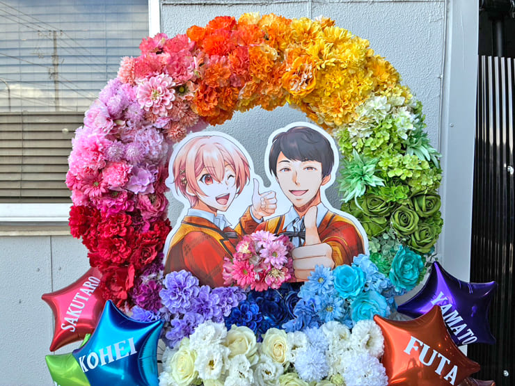 風神RIZING! 若草あおい様 酒井広大様のライブ公演祝いグラデーションリースフラスタ @GARDEN新木場FACTORY