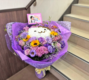 FRUITS ZIPPER 仲川瑠夏様の生誕祭祝い花束 ハムカツ（ハムスター）モチーフ @豊洲PIT