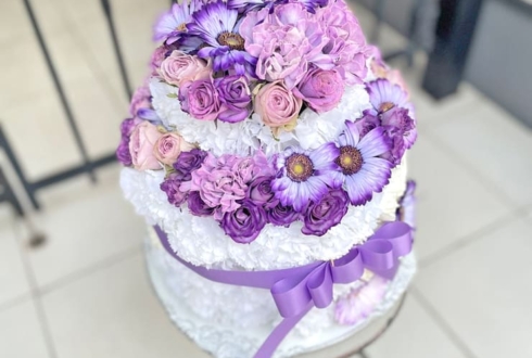 原宿YANKEEZ 星実来様の誕生日祝い花 フラワーケーキ @MODIS渋谷店
