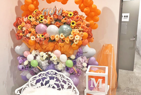 むー様の生誕祭祝いネコ型バルーンリース連結フラスタ @西永福JAM