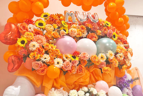 むー様の生誕祭祝いネコ型バルーンリース連結フラスタ @西永福JAM