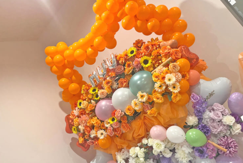 むー様の生誕祭祝いネコ型バルーンリース連結フラスタ @西永福JAM