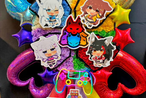 ホロライブゲーマーズ様の #超超超超ゲーマーズ2 出演祝いコントローラー十字キーモチーフフラスタ @さいたまスーパーアリーナ