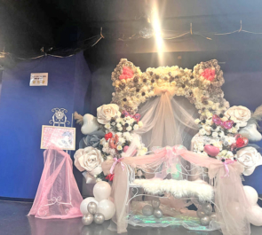 クライセカイ 夜叶めあ様の生誕祭祝い猫耳連結アーチ @aube shibuya