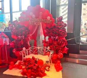 One Last Bloom 清水里香様の生誕祭祝い連結バルーンアーチ @harevutai