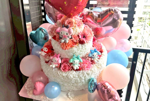 しゅうまつ様の卒業イベント開催祝い3段フラワーケーキフラスタ @メイドカフェ マジカルツインテール