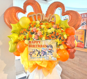Lion net girl 夢咲とわ様の生誕祭祝いフラスタ&花束 @DESEOmini
