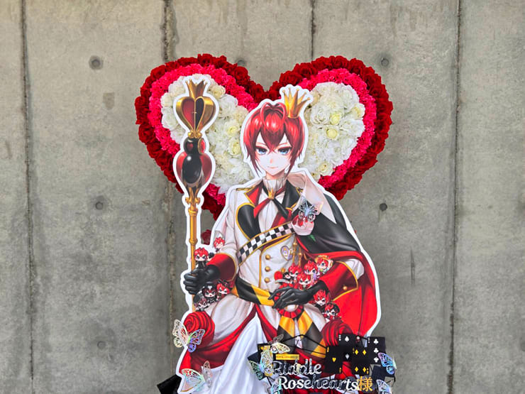 HEARTSLABYUL リドル・ローズハート様のツイステ 3DCGライブ出演祝いハートモチーフフラスタ @幕張メッセ