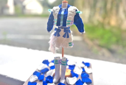 LEVEL7 LINO(月海りの)様の生誕祭祝い花 衣装再現プリザーブドフラワーミニトルソーアレンジ @GOTANDA G6