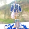 LEVEL7 LINO(月海りの)様の生誕祭祝い花 衣装再現プリザーブドフラワーミニトルソーアレンジ @GOTANDA G6
