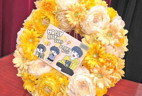 原宿YANKEEZ 堀井椋耶様のライブ公演祝い花 リースアレンジ @MODIS渋谷店