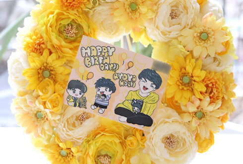 原宿YANKEEZ 堀井椋耶様のライブ公演祝い花 リースアレンジ @MODIS渋谷店