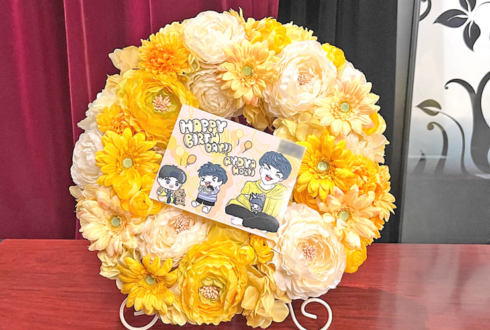 原宿YANKEEZ 堀井椋耶様のライブ公演祝い花 リースアレンジ @MODIS渋谷店