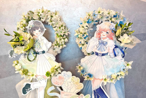 ハコニワリリィ様のライブ公演祝いリースフラスタ2基 @KT Zepp Yokohama