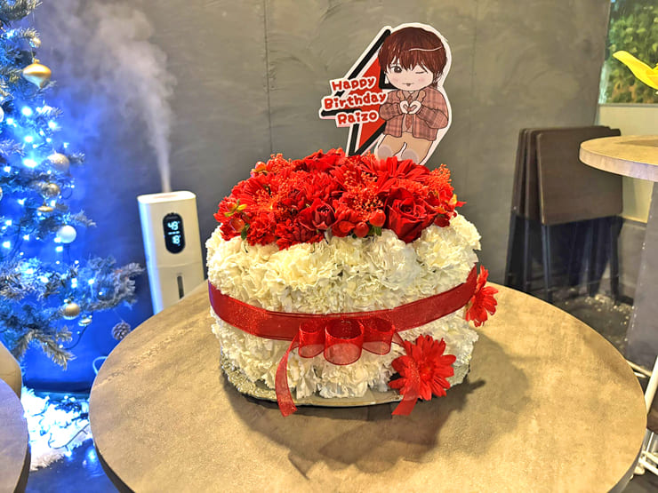 アリスアリア 雷造様の誕生祭祝い花 フラワーケーキ @文京HEADPOWER