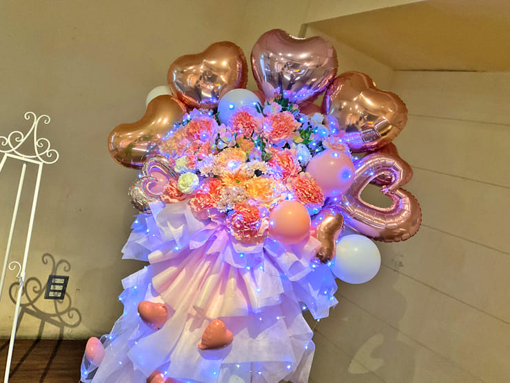 朝比奈愛恵様の生誕祭祝いフラスタ @梅田Zeela