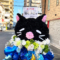 【 #ヲモヒヲカタチニプラス 】あみゅどる 猫月みお様のライブ公演中止に再演を願うネコモチーフフラスタ @TEMPO HARBOR THEATER【花屋店頭展示】