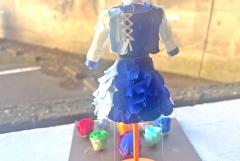 Palette Project様の #パレプロワンマン2025 公演祝い花 衣装再現プリザーブドフラワーミニトルソーアレンジ @大手町三井ホール