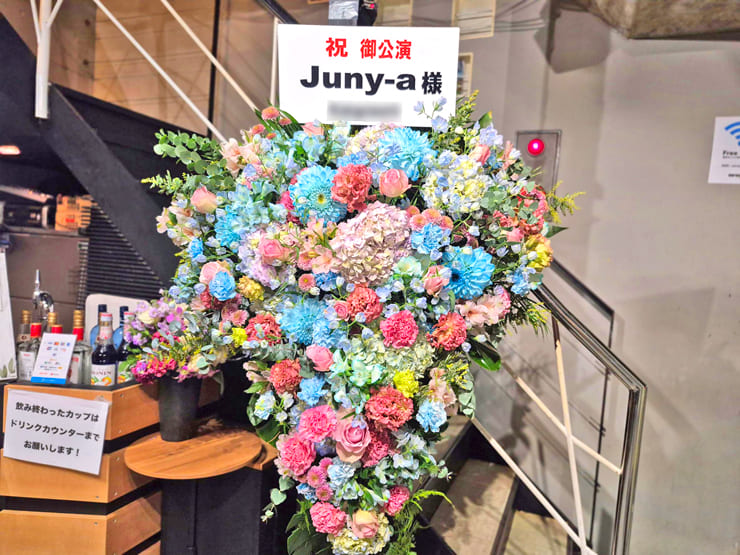 Juny-a様のライブ公演祝いアイアンスタンド花 @unravel tokyo