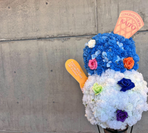 KAITO様の #セカライ5th 東京公演祝い2段アイスクリームモチーフフラスタ @幕張メッセ