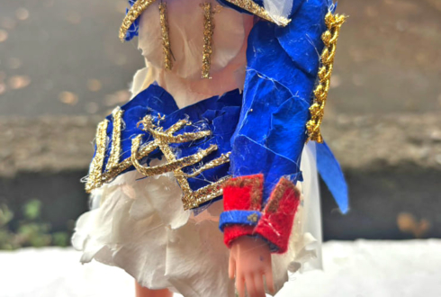 月ノ美兎様の #にじさんじWORLDTOUR2025 東京公演祝い花 衣装再現フラワードール @TOYOTA ARENA TOKYO【花屋店頭展示】